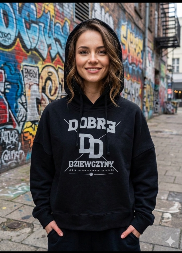 1776249554117 Bluza JP FIRMA Damska Dobre Dziewczyny Czarna PRZEDSPRZEDAŻ