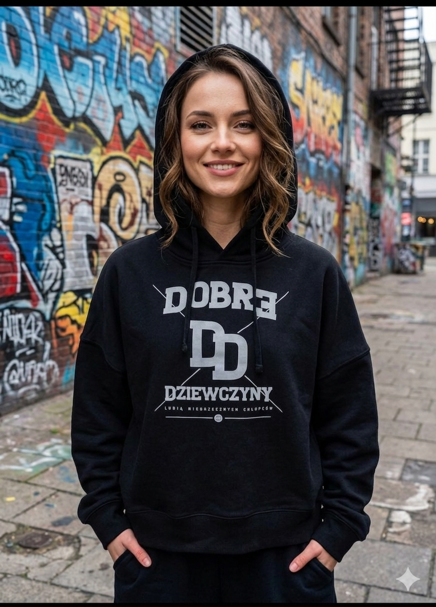 Bluza JP Damska Dobre Dziewczyny Czarna PRZEDSPRZEDAŻ - obrazek 2