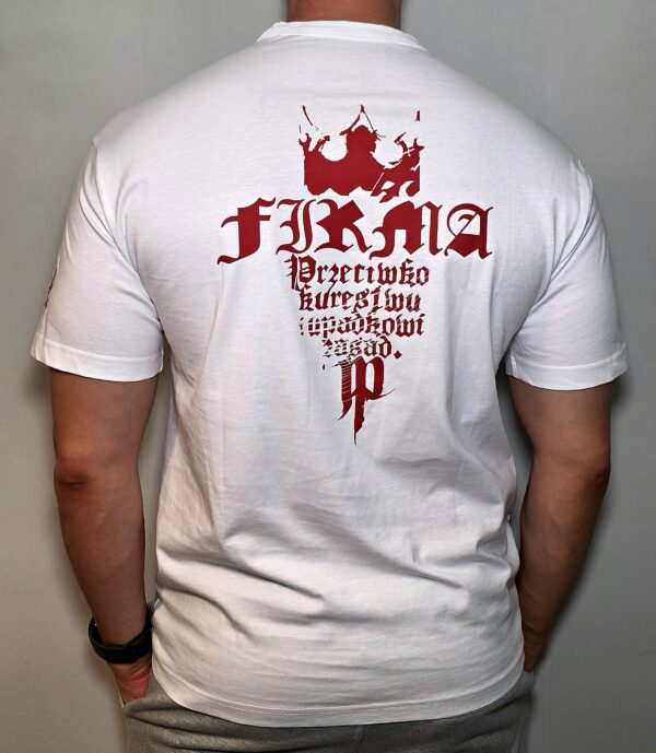 20260224_185622 T-shirt Firma JP Style white PKIUZ PRZEDSPRZEDAŻ