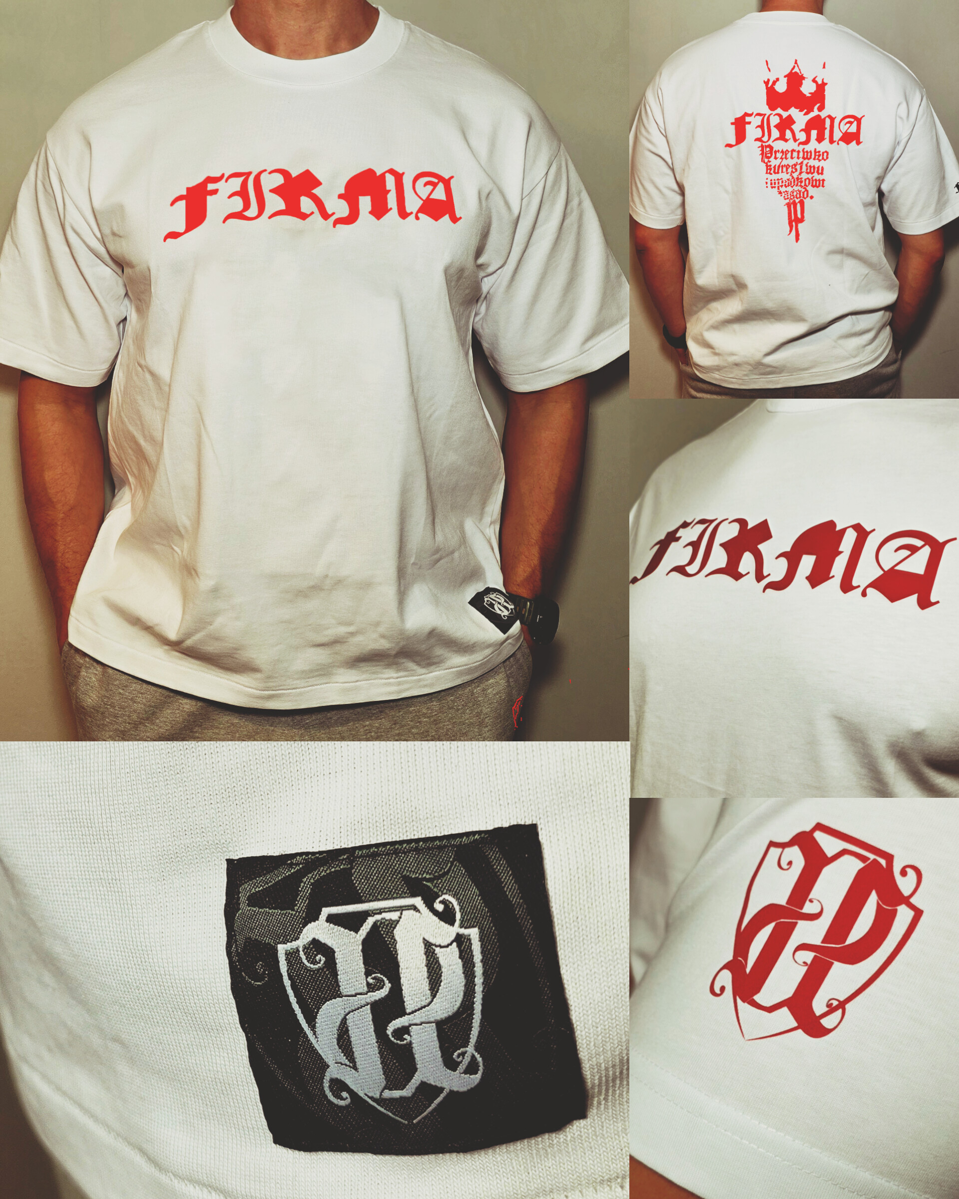 T-shirt FIRMA Red Premium White PRZEDSPRZEDAŻ - obrazek 10