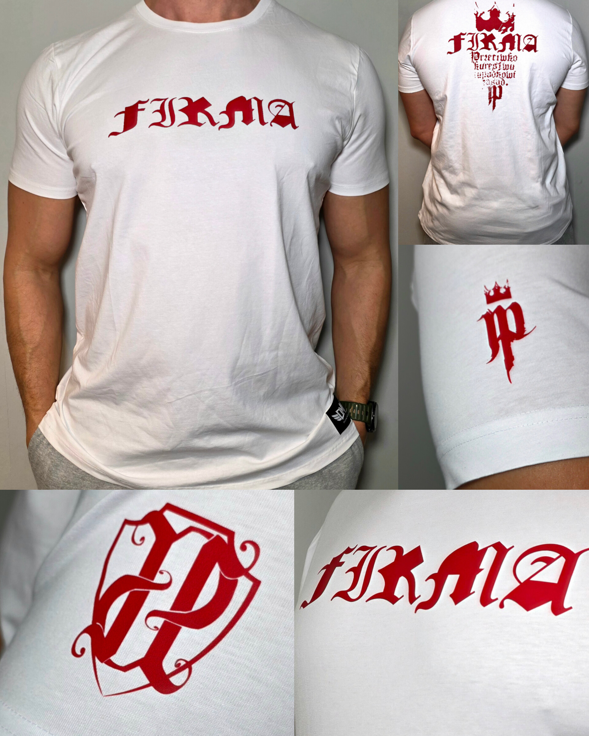 T-shirt FIRMA Red Classic White PRZEDSPRZEDAŻ - obrazek 8