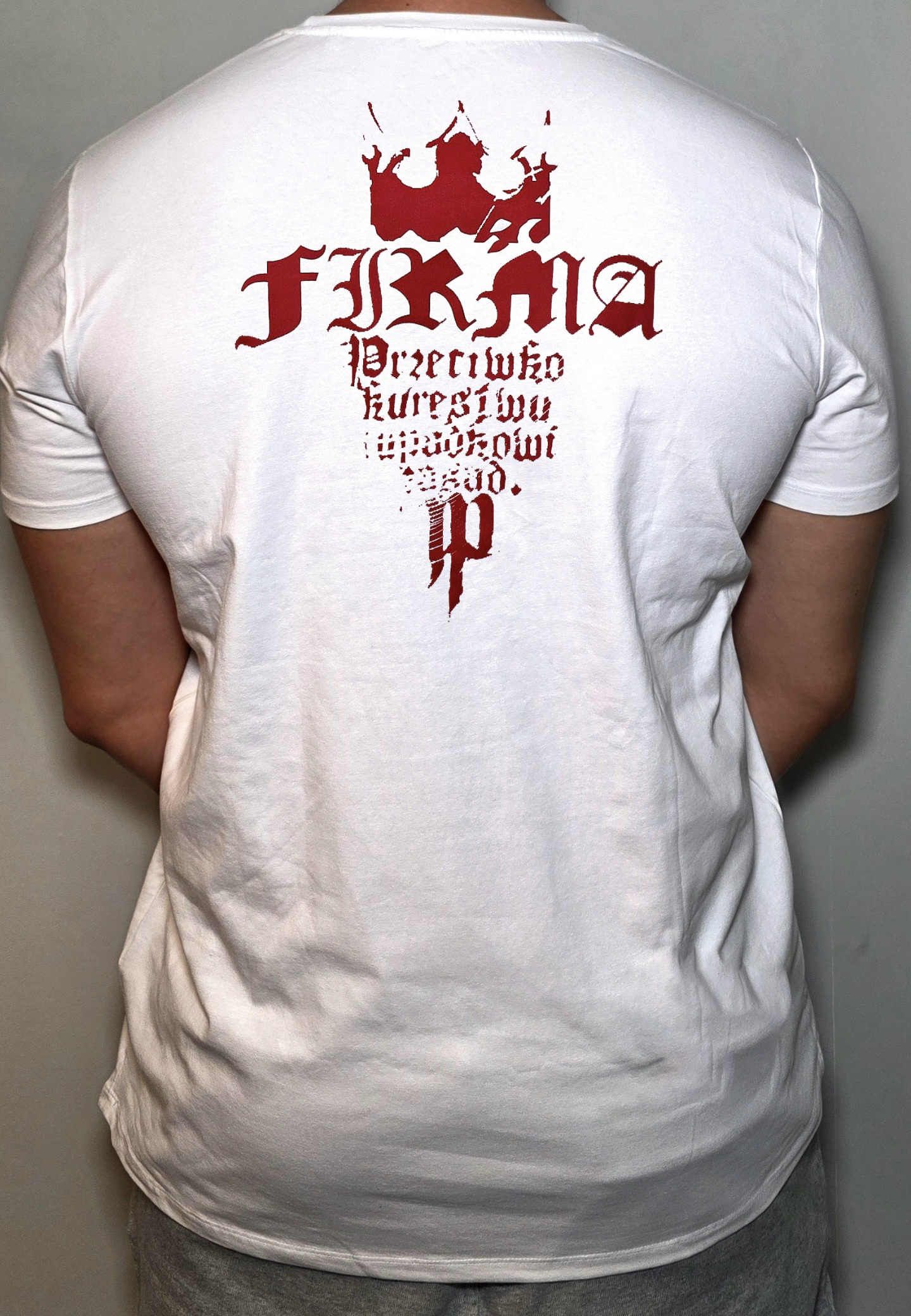 T-shirt FIRMA Red Classic White PRZEDSPRZEDAŻ - obrazek 4