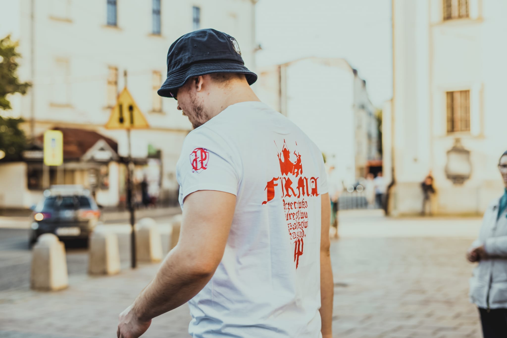 T-shirt FIRMA Red Premium White PRZEDSPRZEDAŻ - obrazek 5