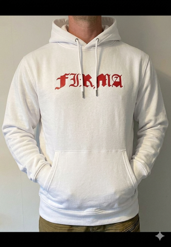 Bluza Firma Red Kaptur Biała Premium PKIUZ PRZEDSPRZEDAŻ