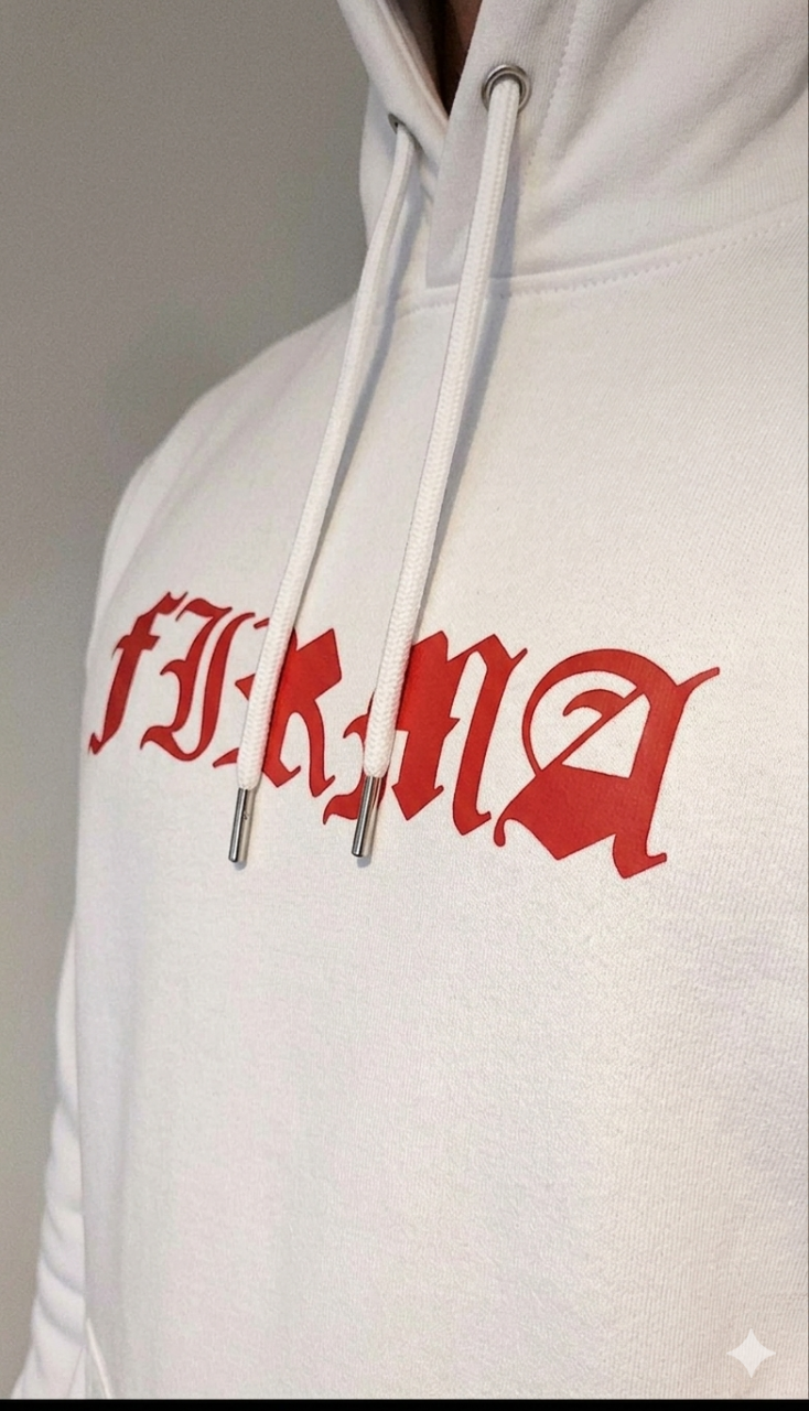 Bluza Firma Red Kaptur Biała Premium PKIUZ PRZEDSPRZEDAŻ